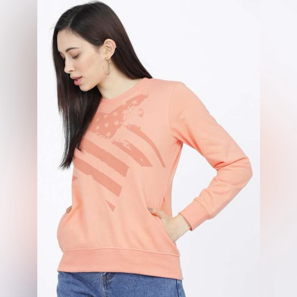 Tokyo Talkies USA Star Peach Crewneck XL